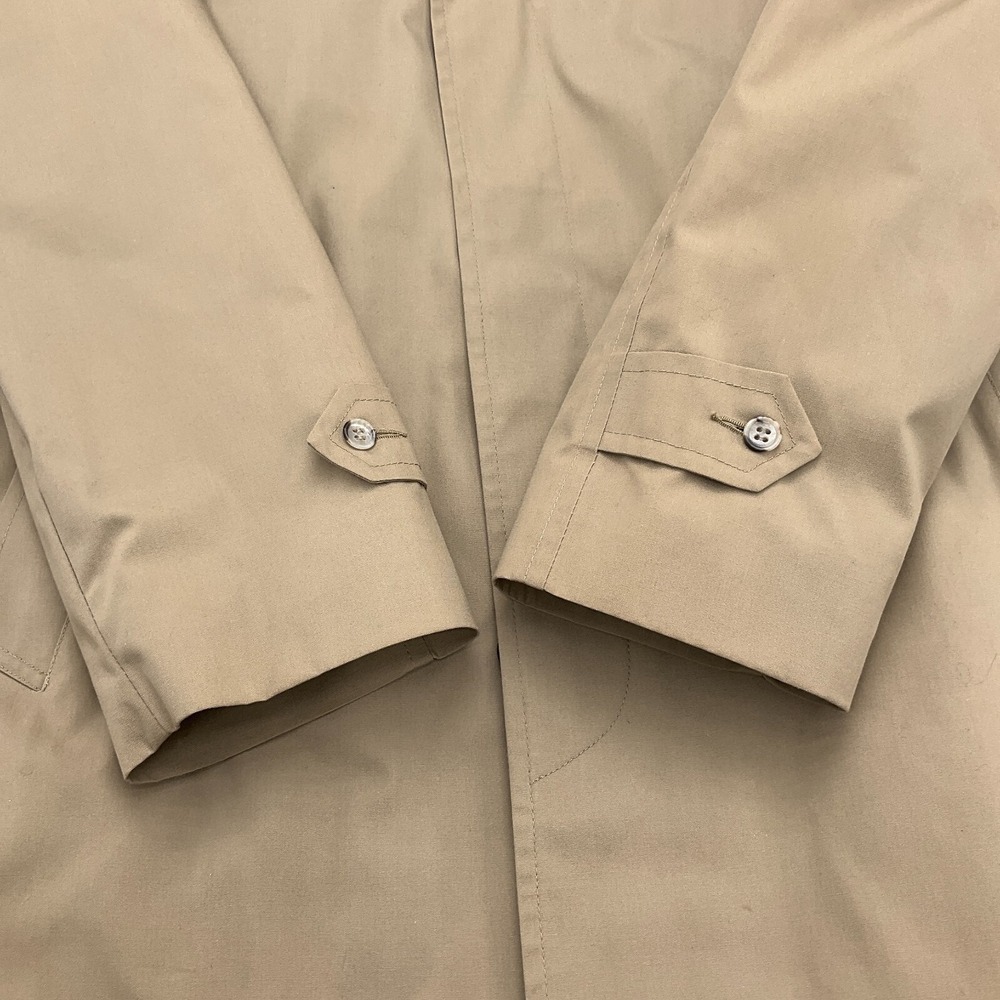 London Fog Trench Maincoats Men 42S Tan Rain Overcoat Career Classic USA VTG - Picture 3 of 15